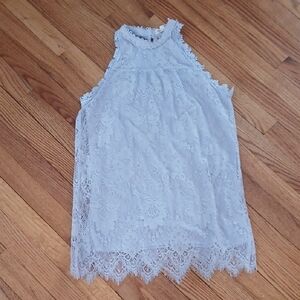 Paper & Tee Elegant Lilac Lace Sleeveless Top ■ Size S